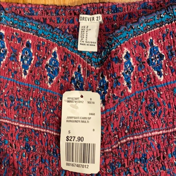 Forever 21 wide leg boho romper size small - Picture 8 of 9